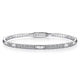 Gabriel & Co. BG4187-65W45JJ 14K White Gold Diamond Bangle with Pyramid Rhombus Stations