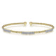 Gabriel & Co. BG4217-62Y45JJ 14K Yellow Gold Bujukan Bead Cuff Bracelet with Diamond Pavé Stations