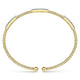 Gabriel & Co. BG4217-62Y45JJ 14K Yellow Gold Bujukan Bead Cuff Bracelet with Diamond Pavé Stations