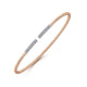Gabriel & Co. BG4218-62K45JJ 14K Rose Gold Bujukan Bead Cuff Bracelet with Diamond Pavé Bars