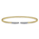 Gabriel & Co. BG4218-62Y45JJ 14K Yellow Gold Bujukan Bead Cuff Bracelet with Diamond Pavé Bars