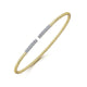 Gabriel & Co. BG4218-62Y45JJ 14K Yellow Gold Bujukan Bead Cuff Bracelet with Diamond Pavé Bars