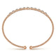 Gabriel & Co. BG4228-62K45JJ 14K Rose Gold Bujukan Bead Cuff Bracelet with Diamond Stations