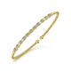 Gabriel & Co. BG4228-62Y45JJ 14K Yellow Gold Bujukan Cuff Bracelet with Diamond Stations in size 6.25