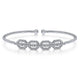 Gabriel & Co. BG4229-62W45JJ 14K White Gold Bujukan Bead Cuff Bracelet with Diamond Pavé Links