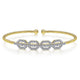 Gabriel & Co. BG4229-62Y45JJ 14K Yellow Gold Bujukan Cuff Bracelet with Diamond Pave Links in size 6.25