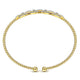 Gabriel & Co. BG4229-62Y45JJ 14K Yellow Gold Bujukan Cuff Bracelet with Diamond Pave Links in size 6.25