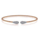 Gabriel & Co. BG4230-62K45JJ 14K Rose Gold Bujukan Bead Cuff Bracelet with Diamond Pavé Teardrops