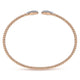 Gabriel & Co. BG4230-62K45JJ 14K Rose Gold Bujukan Bead Cuff Bracelet with Diamond Pavé Teardrops