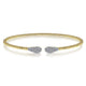 Gabriel & Co. BG4230-62Y45JJ 14K Yellow Gold Bujukan Bead Cuff Bracelet with Diamond Pavé Teardrops