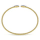 Gabriel & Co. BG4230-62Y45JJ 14K Yellow Gold Bujukan Bead Cuff Bracelet with Diamond Pavé Teardrops