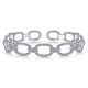 Gabriel & Co. BG4237-62W45JJ 14K White Gold Diamond Pavé Chain Link Cuff Bracelet