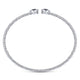 Gabriel & Co. BG4244-62W45SA 14K White Gold Bujukan Bead Cuff Bracelet with Sapphire and Diamond Halo Caps
