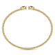 Gabriel & Co. BG4244-62Y45SA 14K Yellow Gold Bujukan Bead Cuff Bracelet with Sapphire and Diamond Halo Caps
