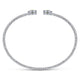 Gabriel & Co. BG4245-62W45PE 14K White Gold Round Peridot and Diamond Halo Bujukan Bangle