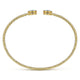 Gabriel & Co. BG4245-62Y45BT 14K Yellow Gold Round Blue Topaz and Diamond Halo Bujukan Bangle