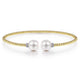 Gabriel & Co. BG4247-62Y45PL 14K Yellow Gold Bujukan Bead Split Bracelet with Pearl and Diamond Caps