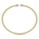 Gabriel & Co. BG4248-62Y45JJ 14K Yellow Gold Bujukan Bead Cuff Bracelet with Diamond Pavé Caps