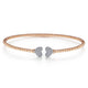 Gabriel & Co. BG4253-62T45JJ 14K Rose Gold Bujukan Split Cuff Bracelet with White Gold Pavé Diamond Hearts