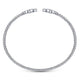 Gabriel & Co. BG4256-62W45JJ 14K White Gold Bujukan Split Cuff Bracelet with Diamond Flower Caps