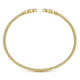 Gabriel & Co. BG4256-62Y45JJ 14K Yellow Gold Bujukan Split Cuff Bracelet with Diamond Flower Caps