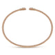 Gabriel & Co. BG4261-62K45JJ 14K Rose Gold Bujukan Split Cuff Bracelet with Diamond Pavé Hexagon Caps