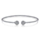 Gabriel & Co. BG4261-62W45JJ 14K White Gold Bujukan Split Cuff Bracelet with Diamond Pavé Hexagon Caps