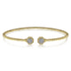 Gabriel & Co. BG4261-62Y45JJ 14K Yellow Gold Bujukan Split Cuff Bracelet with Diamond Pavé Hexagon Caps
