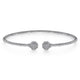 Gabriel & Co. BG4261-65W45JJ 14K White Gold Bujukan Split Cuff Bracelet with Diamond Pavé Hexagon Caps