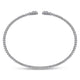 Gabriel & Co. BG4261-65W45JJ 14K White Gold Bujukan Split Cuff Bracelet with Diamond Pavé Hexagon Caps
