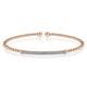 Gabriel & Co. BG4262-62K45JJ 14K Rose Gold Bujukan Split Cuff Bracelet with Diamond Pavé Bar