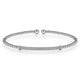 Gabriel & Co. BG4262-62W45JJ 14K White Gold Bujukan Split Cuff Bracelet with Diamond Pavé Bar