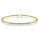 Gabriel & Co. BG4262-62Y45JJ 14K Yellow Gold Bujukan Split Cuff Bracelet with Diamond Pave Bar in size 6.25
