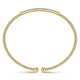Gabriel & Co. BG4262-62Y45JJ 14K Yellow Gold Bujukan Split Cuff Bracelet with Diamond Pave Bar in size 6.25