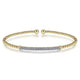 Gabriel & Co. BG4262-65Y45JJ 14K Yellow Gold Bujukan Split Cuff Bracelet with Diamond Pavé Bar