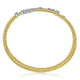 Gabriel & Co. BG4277-62M45JJ 14K White-Yellow Gold Diamond Bangle with Butter Cup Setting in size 6.25