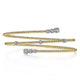 Gabriel & Co. BG4277-65M45JJ 14K Yellow Gold Bujukan Bead Wrap Bracelet with White Gold Diamond Stations