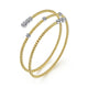 Gabriel & Co. BG4277-65M45JJ 14K Yellow Gold Bujukan Bead Wrap Bracelet with White Gold Diamond Stations