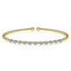 Gabriel & Co. BG4279-62M45JJ 14K Yellow Gold Bujukan Split Cuff Bracelet with Round White Gold Diamond Stations in size 6.25