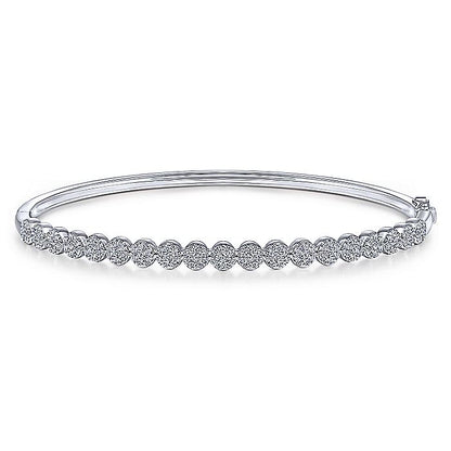 Gabriel & Co. BG4283-62W45JJ 14K White Gold Diamond Bangle