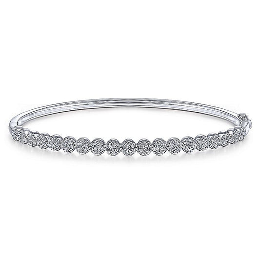Gabriel & Co. BG4283-62W45JJ 14K White Gold Diamond Bangle