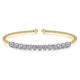 Gabriel & Co. BG4287-62M45JJ 14K White and Yellow Gold Diamond Bangle