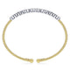 Gabriel & Co. BG4287-62M45JJ 14K White and Yellow Gold Diamond Bangle