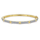 Gabriel & Co. BG4290-62Y45JJ 14K Yellow Gold Pavé Diamond Bangle with Pyramid Stations