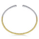 Gabriel & Co. BG4322-62M45JJ 14K Yellow and White Gold Split Cuff Bracelet with Graduating Diamonds