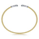 Gabriel & Co. BG4328-62M45JJ 14K Yellow-White Gold Open Bujukan Bangle with Diamond Teardrops