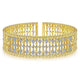 Gabriel & Co. BG4334-62Y45JJ Wide 14K Yellow Gold Cage Cuff Bracelet with Diamond Stations