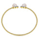 Gabriel & Co. BG4338-62Y45PL 14K Yellow Gold Pearl and Diamond Bangle