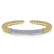 Gabriel & Co. BG4348-62M45JJ 14K White-Yellow Gold Diamond Bangle