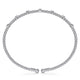 Gabriel & Co. BG4436-62W45JJ 14K White Gold Bujukan Bead Cuff Bracelet with Diamond Stations